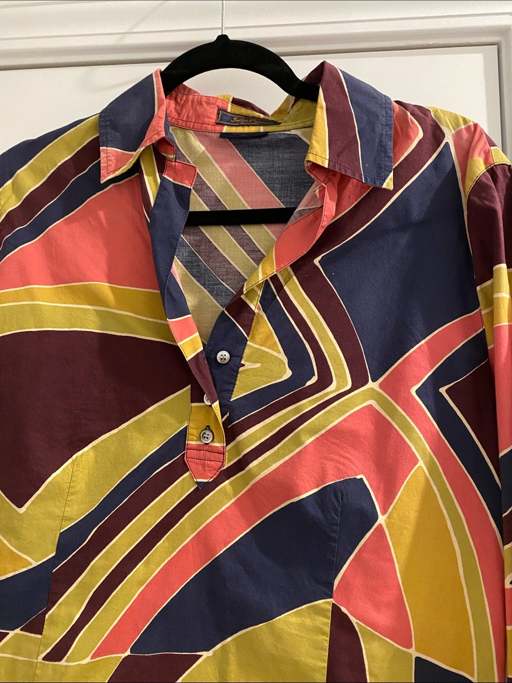Abstract Multicolor Button-Front Collared Shirt - Multi - Picture 2 of 5